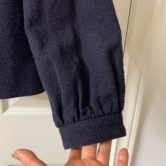 Periphery, US 4, Purple & Black Wool Blend Lined Jacket - Picture 8 of 10